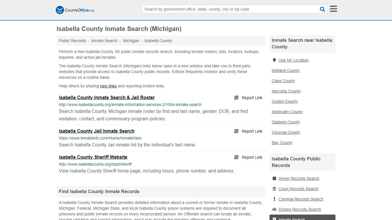 Inmate Search - Isabella County, MI (Inmate Rosters ...